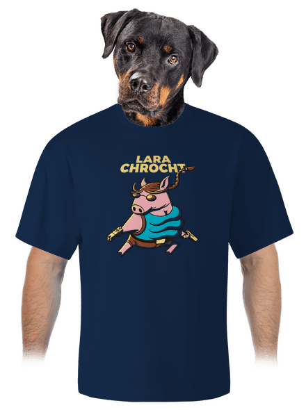 Lara Chrocht unisex tričko oversized Midnight Blue