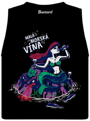 Malá mořská vína dámske tielko voľné Black