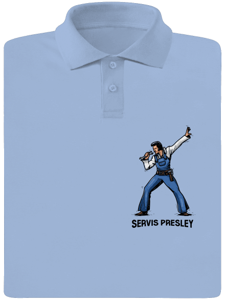 Servis Presley pánska polokošeľa Sky Blue Mal