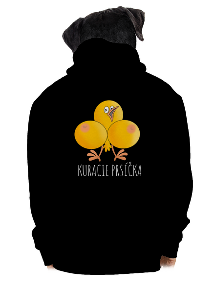 Kuracie prsíčka pánska mikina na zips Black