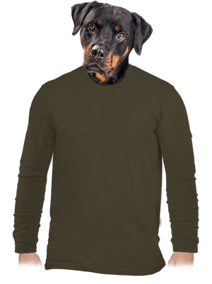 Bez potlače pánske dlhý rukáv Urban Khaki