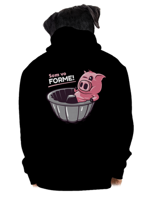 Vo forme pánska mikina na zips Black