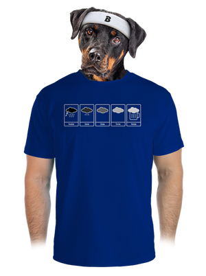 Predpoveď počasia pánske športové tričko Royal Blue Mal