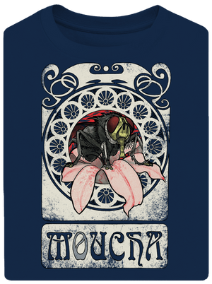 Mucha unisex tričko oversized Midnight Blue