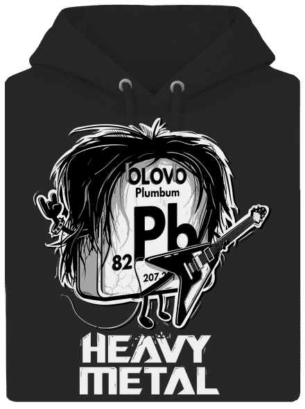 Heavy Metal unisex mikina premium Dark Black