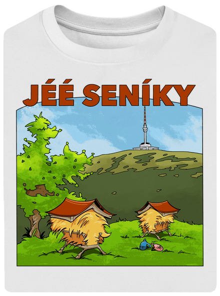 Jeseníky unisex tričko oversized White