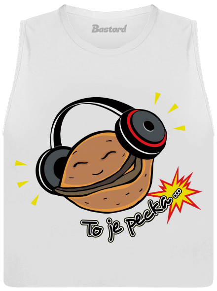 Pecka dámske tielko voľné White