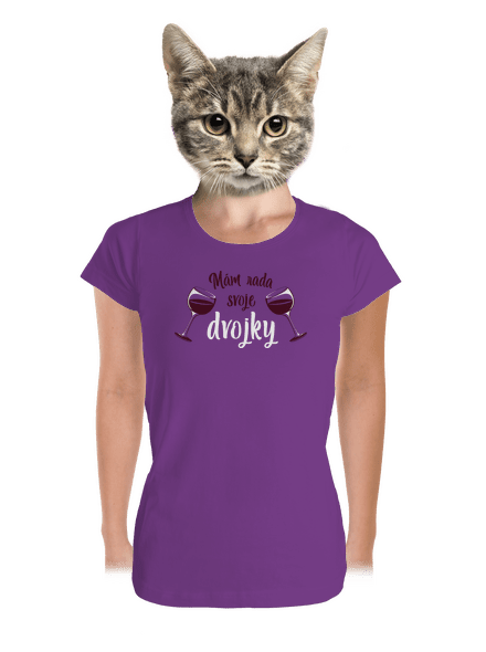 Dvojky dámske tričko prémium Purple