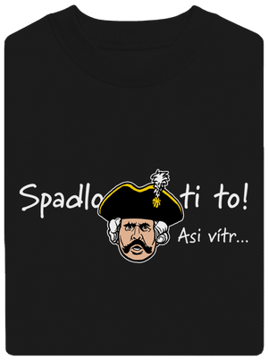 Spadlo ti to unisex mikina bez kapucne Black