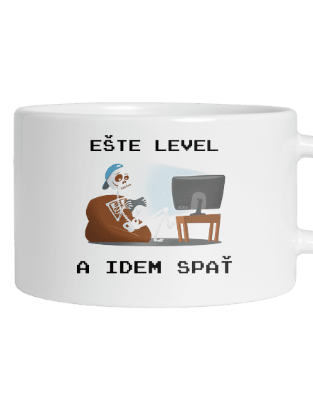 Ešte level hrnček makronka White