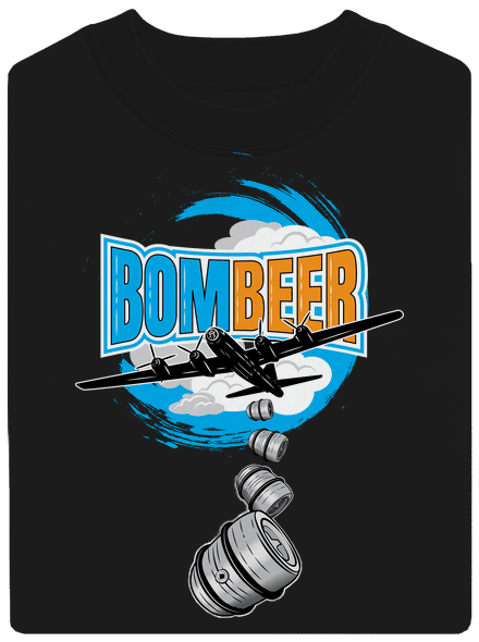 BomBeer unisex mikina bez kapucne Black