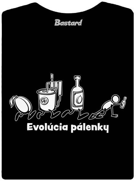 Evolúcia pálenky dámske tričko Black