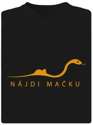 Nájdi mačku pánske športové tričko Black