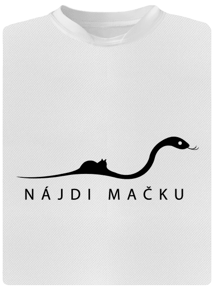 Nájdi mačku detské športové tričko White
