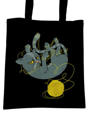 Nevrlý kocúr taška Black