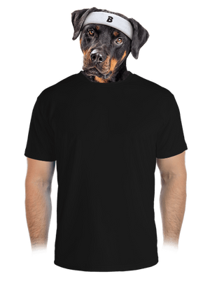 Bez potlače pánske športové tričko Black