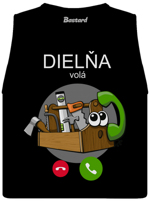 Dielňa volá dámske tielko voľné Black