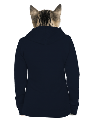 Bez potlače dámska mikina na zips Navy Mal