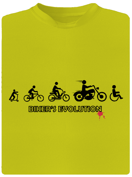 Biker’s Evolution pánske športové tričko Neon Yellow