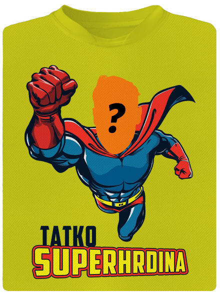 Tatko superhrdina pánske športové tričko Neon Yellow