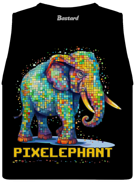 Pixelephant dámske tielko voľné Black