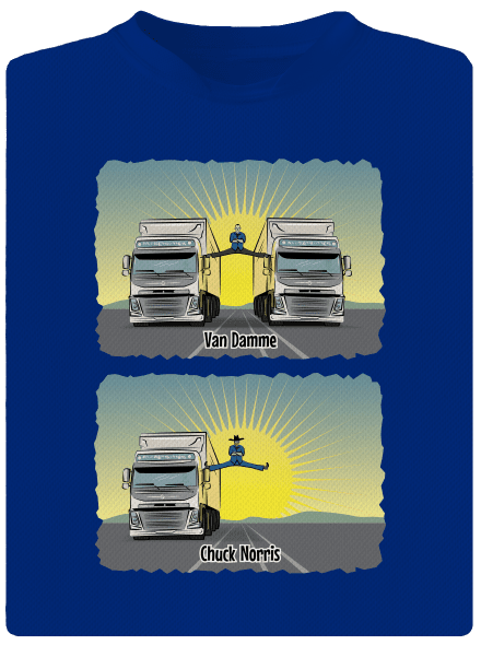 Chuck & Truck pánske športové tričko Royal Blue Mal