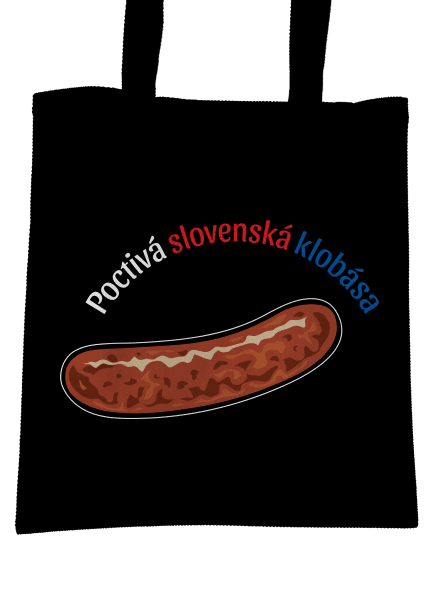 Poctivá buchta a klobása taška Black