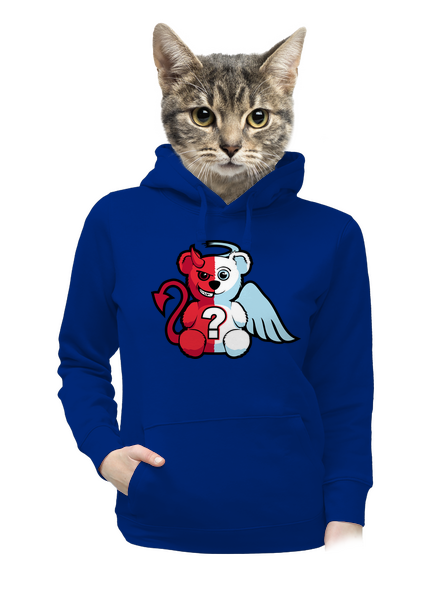 Anjel vs. diabol dámska mikina klokanka Royal Blue Mal
