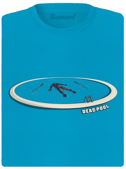 Dead in pool dámske športové tričko Blue Atol