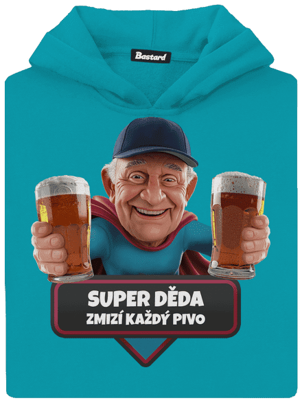Super dedo detská mikina klokanka Hawaiian Blue