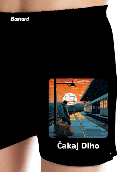 Čakaj dlho pánske trenky Black