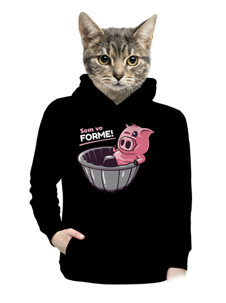 Vo forme dámska mikina klokanka Black