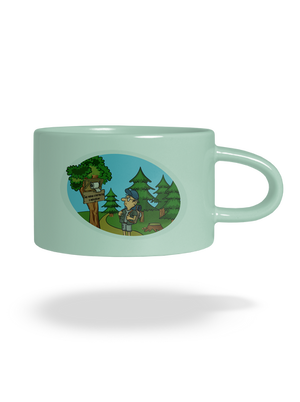 Stretnutie s medveďom hrnček makronka Mint Macaron