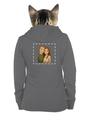 Ghibli efekt z vlastnej fotky dámska mikina na zips Steel Gray