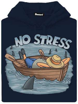 No stress pánska mikina klokanka Navy