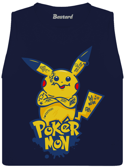 Pokérmon dámske tielko voľné Navy