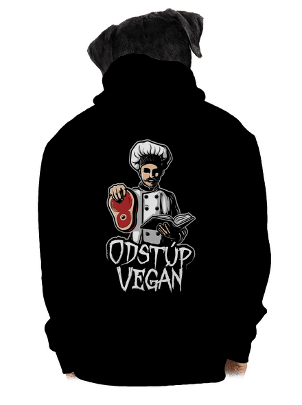 Odstup vegane pánska mikina na zips Black