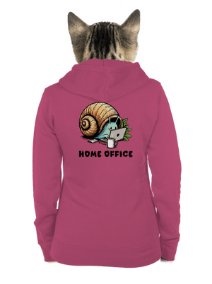 Slimákov home office dámska mikina na zips Magenta