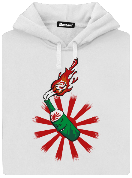 Kamikaze dámska mikina klokanka White
