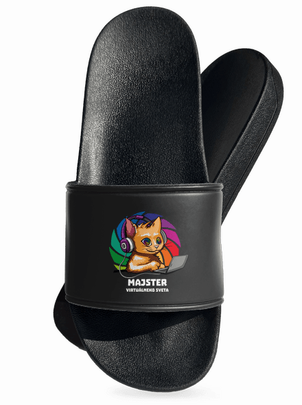 Majster virtuálneho sveta šľapky Black