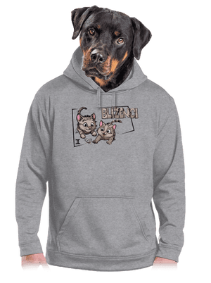 Mačací horoskop: Blíženci pánska mikina klokanka Light Melange