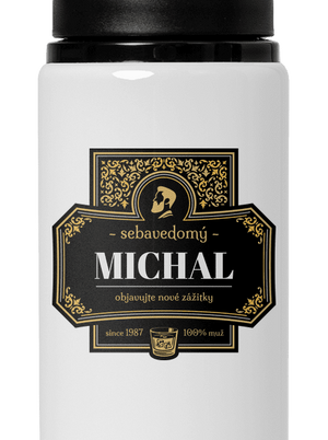 Alkoholová etiketa flaša na vodu White