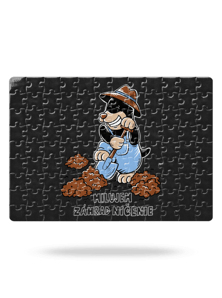 Krtko záhradník puzzle White