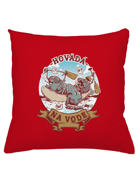 Hovädá na vode vankúš Red