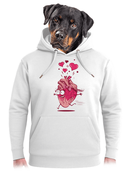 Zamilované srdiečka unisex mikina premium Snowwhite