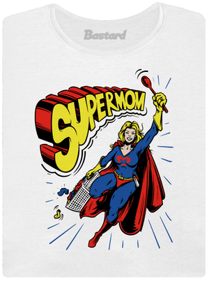 Supermom dámske tričko s lemom White