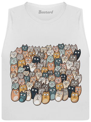 Nájdi čerta dámske tielko voľné White