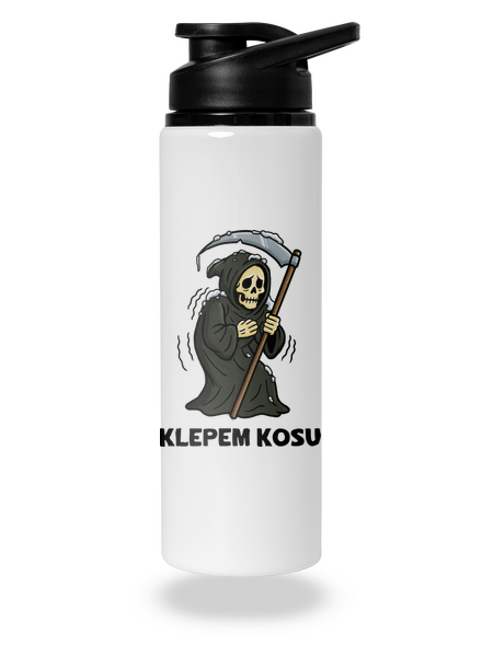 Klepem kosu flaša na vodu White