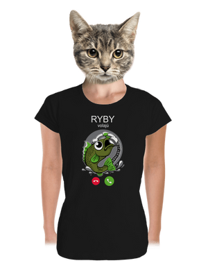 Ryby volají dámske tričko prémium Black