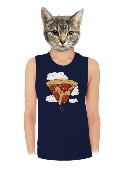 Pizzašutista dámske tielko voľné Navy